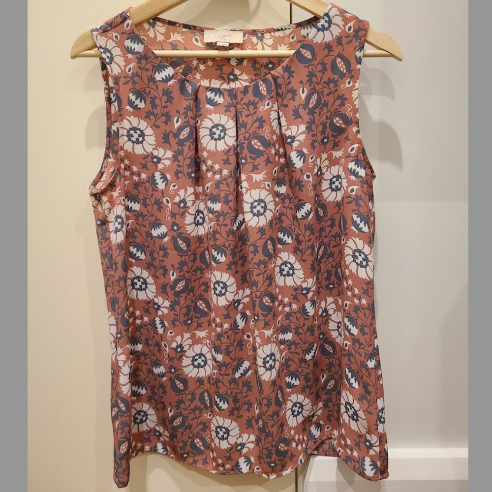 Pink Patterned LOFT Outlet Shell